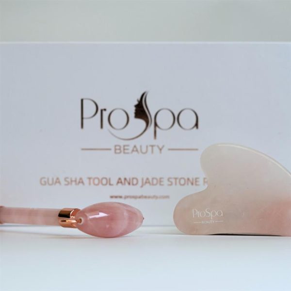 Conjunto de Ferramentas Gua Sha e Rolo de Pedra de Jade