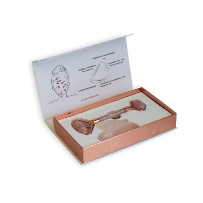 Conjunto de Ferramentas Gua Sha e Rolo de Pedra de Jade