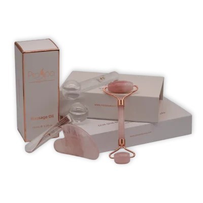 Kit de Massagem Facial com Globo de Gelo e Pedra de Jade